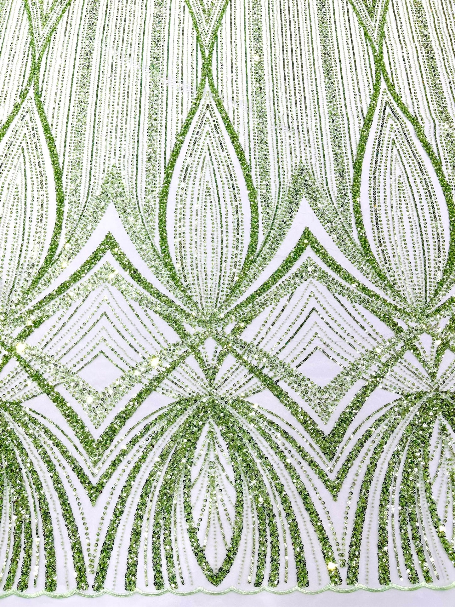 Geometric New York Fashion Beaded Lace Fabric| Prom| Wedding.