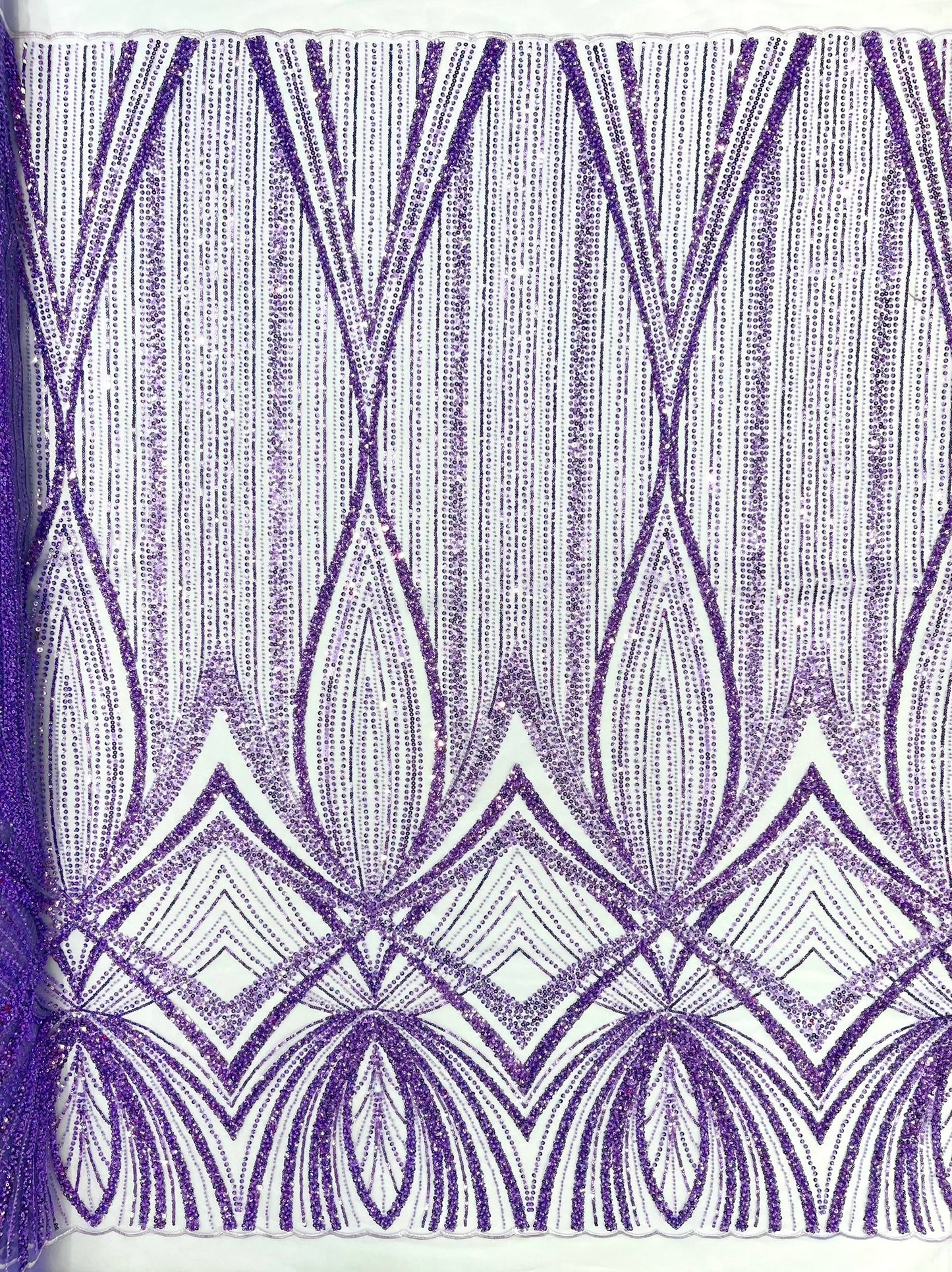 Geometric New York Fashion Beaded Lace Fabric| Prom| Wedding.