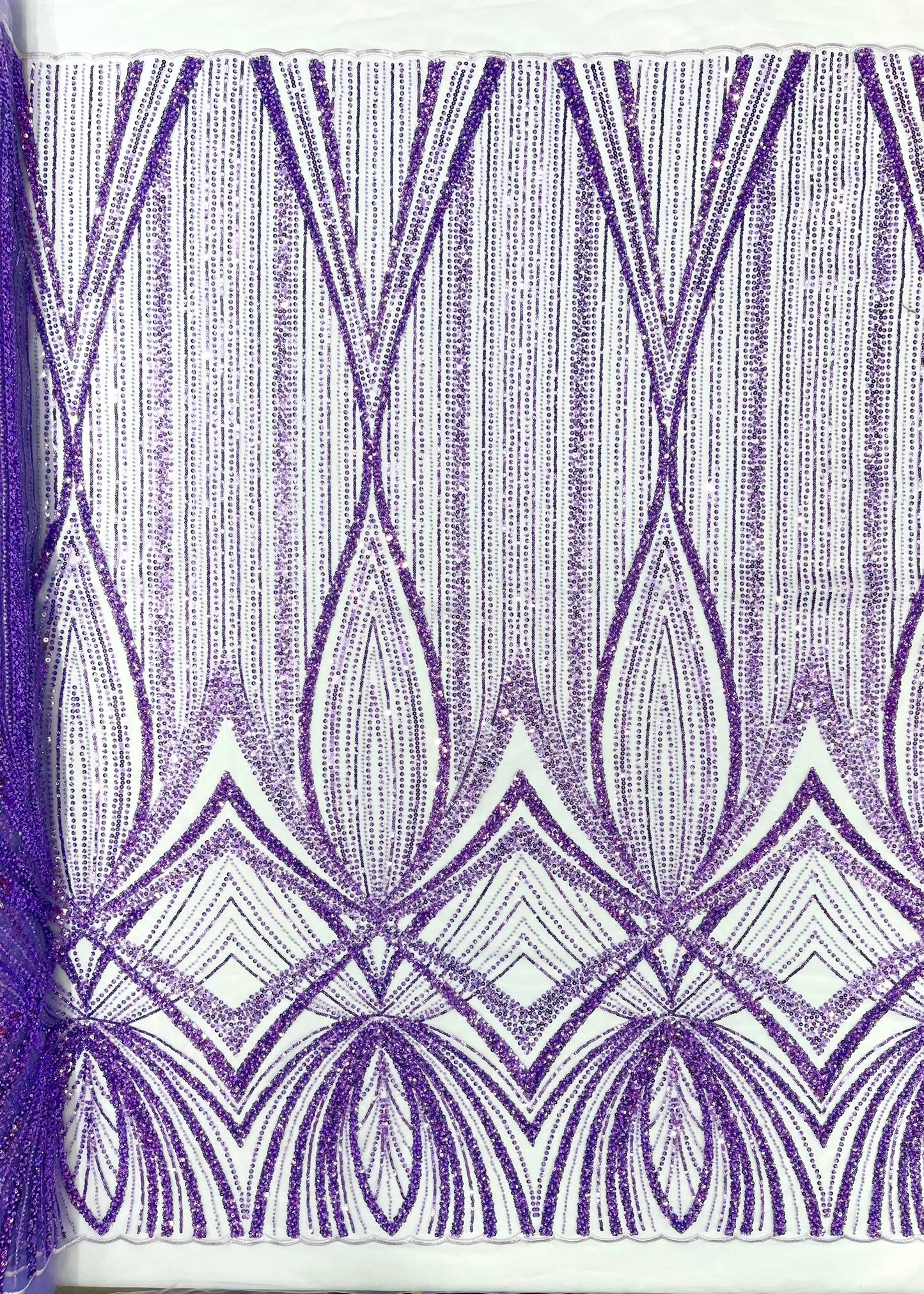 Geometric New York Fashion Beaded Lace Fabric| Prom| Wedding.