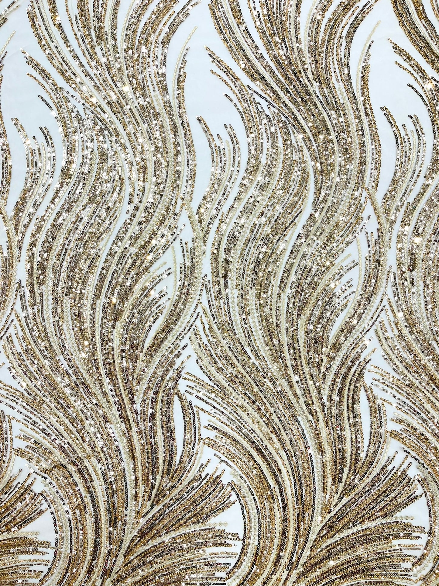 Luxury Flame Beaded Lace Fabric| Prom| Wedding| By The Yard.