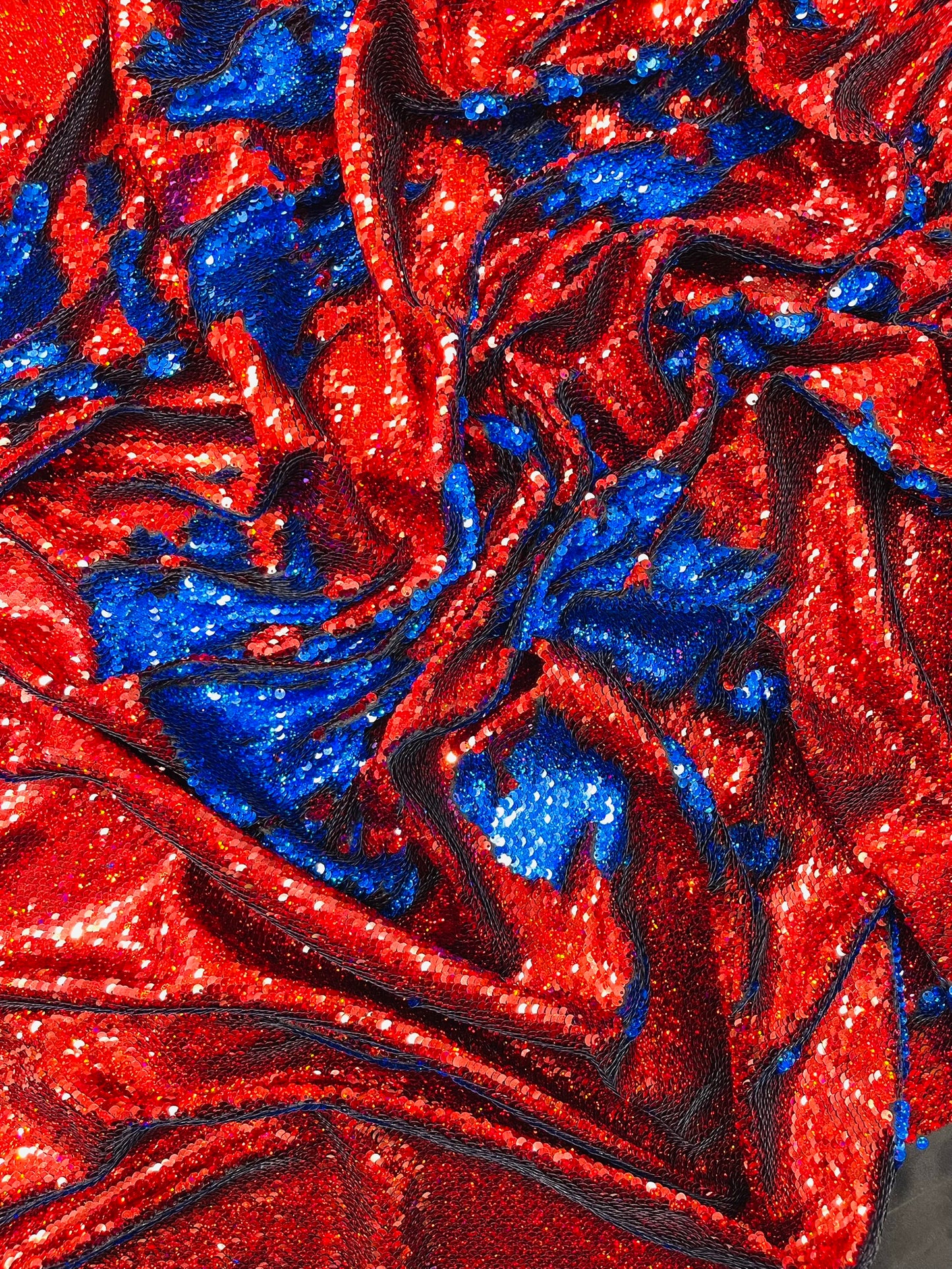 Reversible Color Changing Sequin Fabric| 54" Wide| Stretch Polyester Spandex.