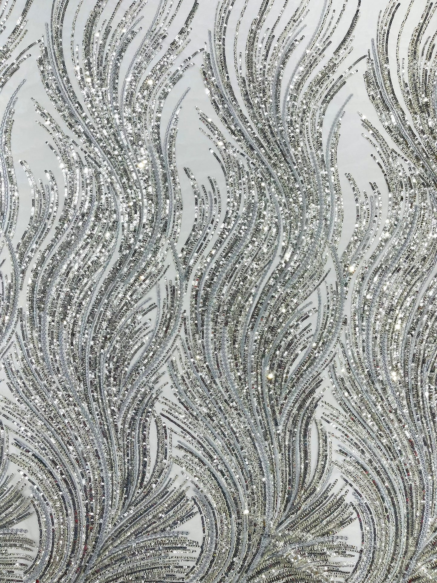 Luxury Flame Beaded Lace Fabric| Prom| Wedding| By The Yard.