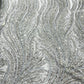 Luxury Flame Beaded Lace Fabric| Prom| Wedding| By The Yard.
