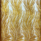 Luxury Flame Beaded Lace Fabric| Prom| Wedding| By The Yard.
