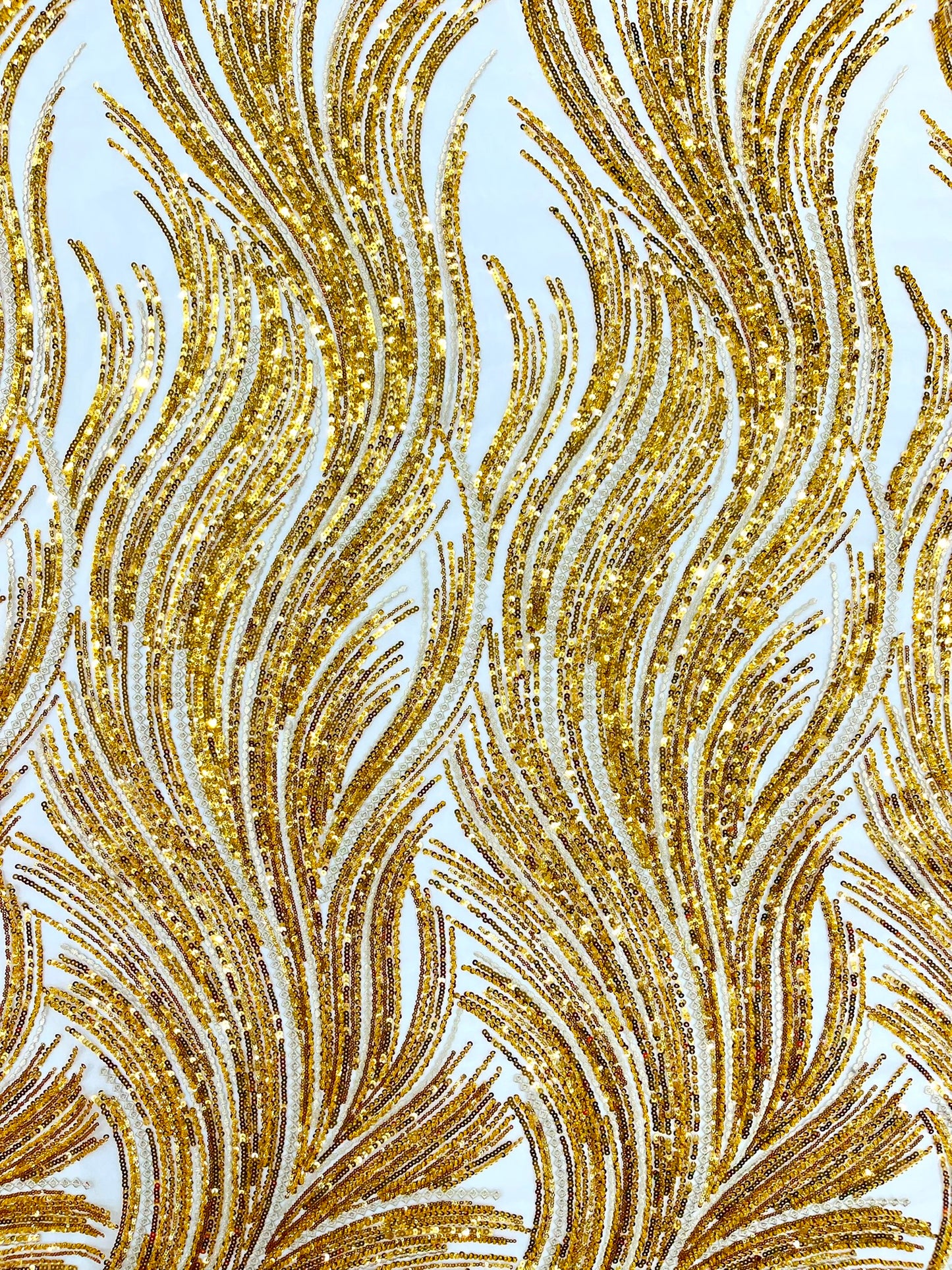 Luxury Flame Beaded Lace Fabric| Prom| Wedding| By The Yard.