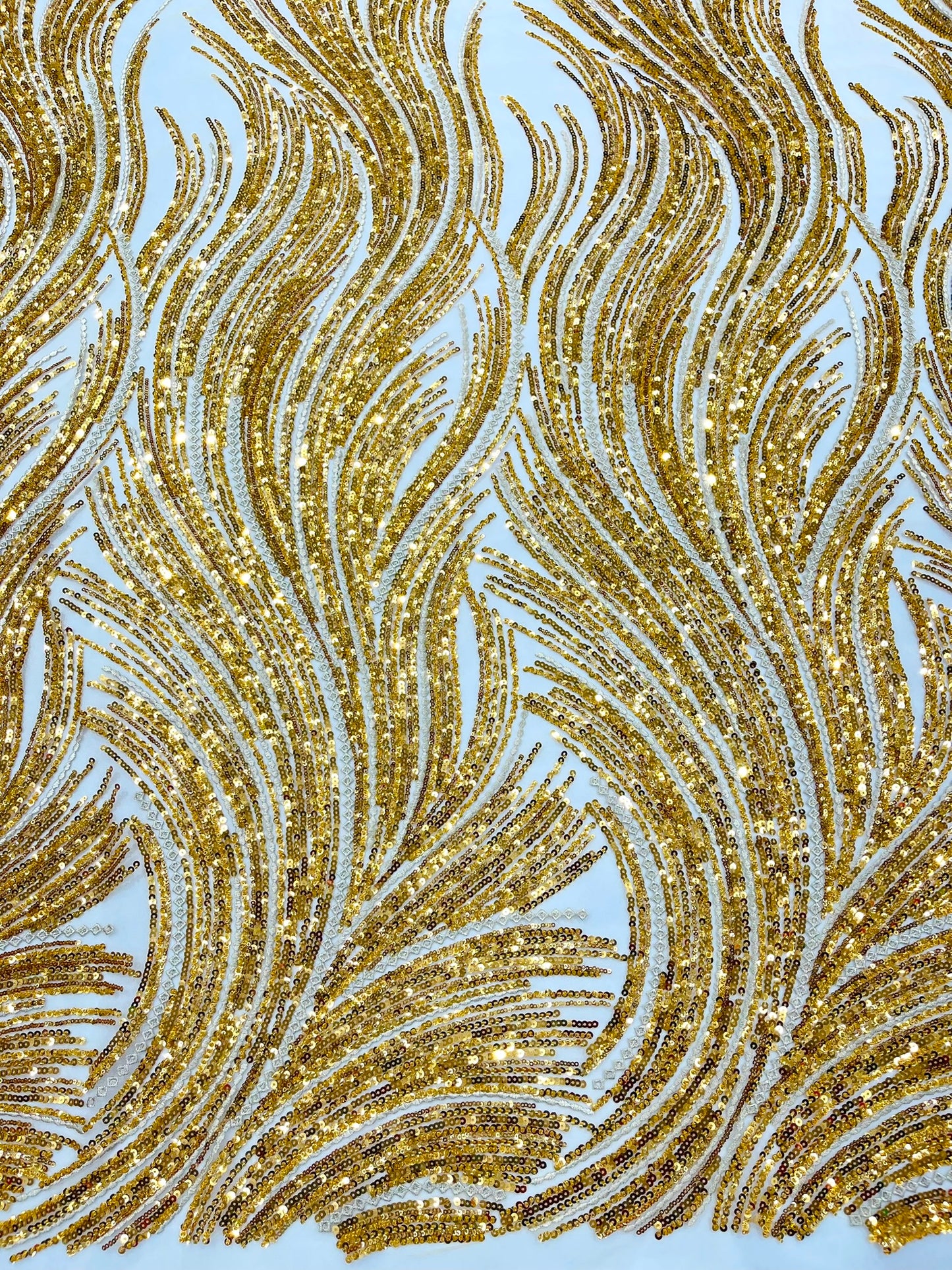 Luxury Flame Beaded Lace Fabric| Prom| Wedding| By The Yard.