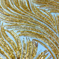 Luxury Flame Beaded Lace Fabric| Prom| Wedding| By The Yard.