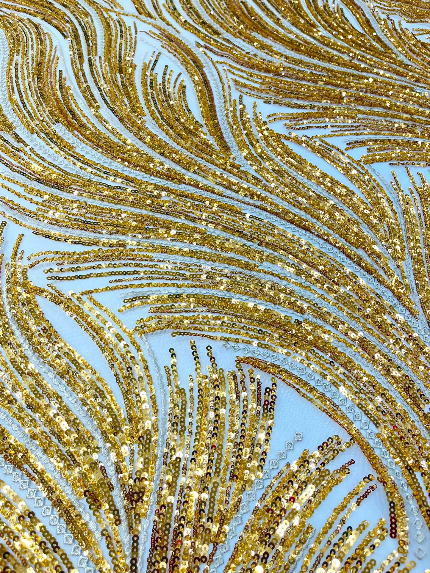 Luxury Flame Beaded Lace Fabric| Prom| Wedding| By The Yard.