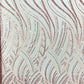 Luxury Feather Damask Beaded Lace Fabric| Prom| Wedding| By The Yard.