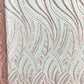 Luxury Feather Damask Beaded Lace Fabric| Prom| Wedding| By The Yard.