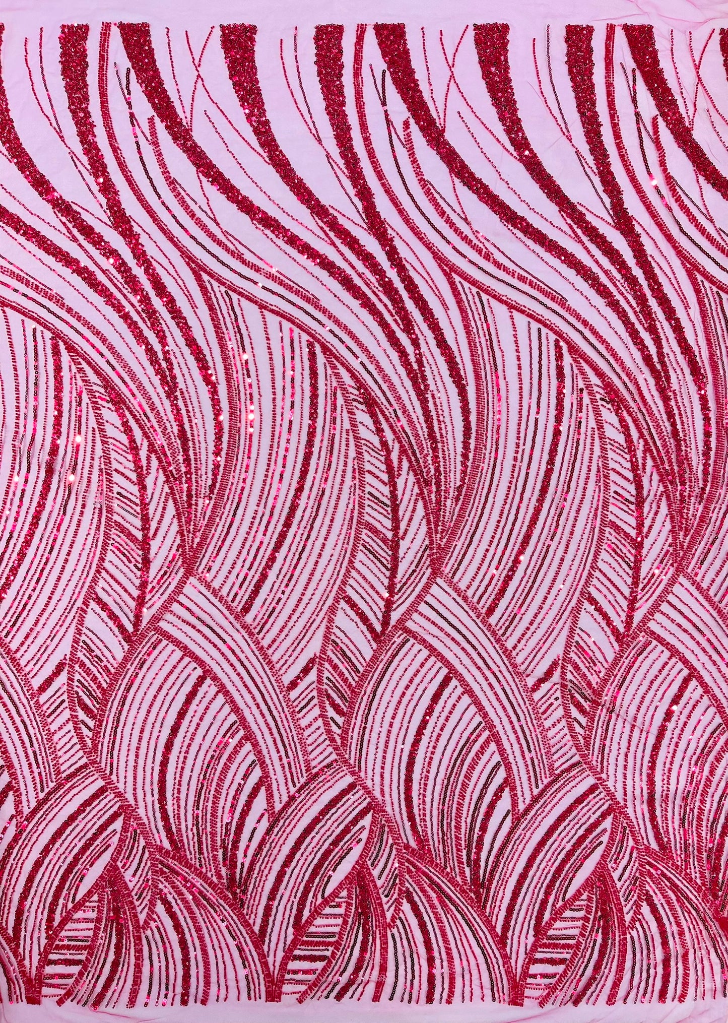 Luxury Feather Damask Beaded Lace Fabric| Prom| Wedding| By The Yard.