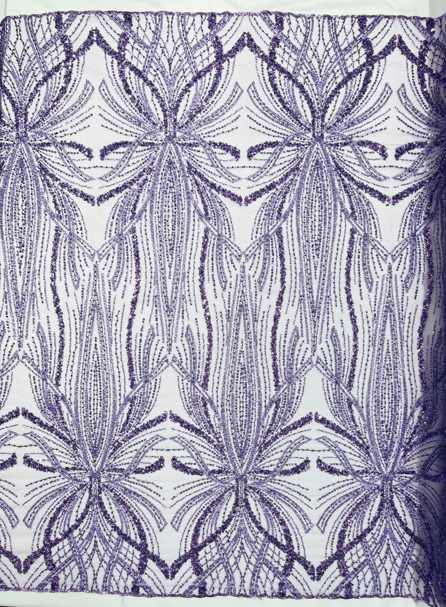 Beaded Lace Fabric, Heavy Embroidered Design on 58" Mesh for Dresses