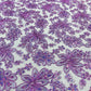 Metallic floral lace design embroidered 54" Wide | New Creations Fabric & Foam Inc.