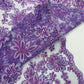 Metallic floral lace design embroidered 54" Wide | New Creations Fabric & Foam Inc.