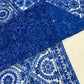 Beaded Lace Fabric, Heavy Embroidered Geometric Design on 58" Mesh