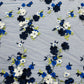 Multi Color 3d floral Daisy Design Embroider Lace 54" Wide| New Creations Fabric & Foam Inc.
