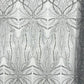 Beaded Lace Fabric, Heavy Embroidered Design on 58" Mesh for Dresses