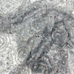 Beaded Lace Fabric, Heavy Embroidered Geometric Design on 58" Mesh