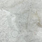 Beaded Lace Fabric, Heavy Embroidered Geometric Design on 58" Mesh