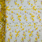 Multi Color 3d floral Daisy Design Embroider Lace 54" Wide| New Creations Fabric & Foam Inc.