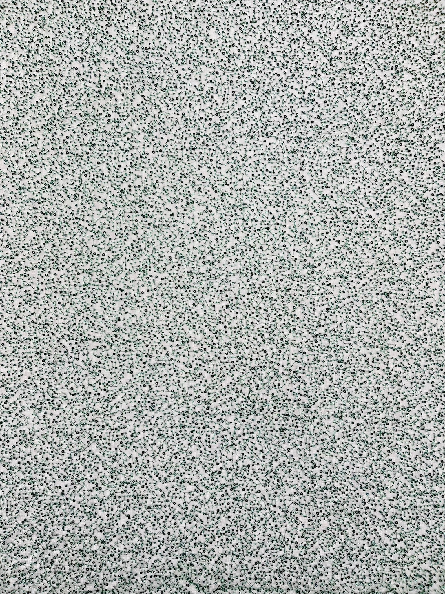 All Over Luxury Beaded Mesh with Pearls, Sequins for Wedding Dresses, Prom Gowns - New Creations Fabric & Foam Inc
