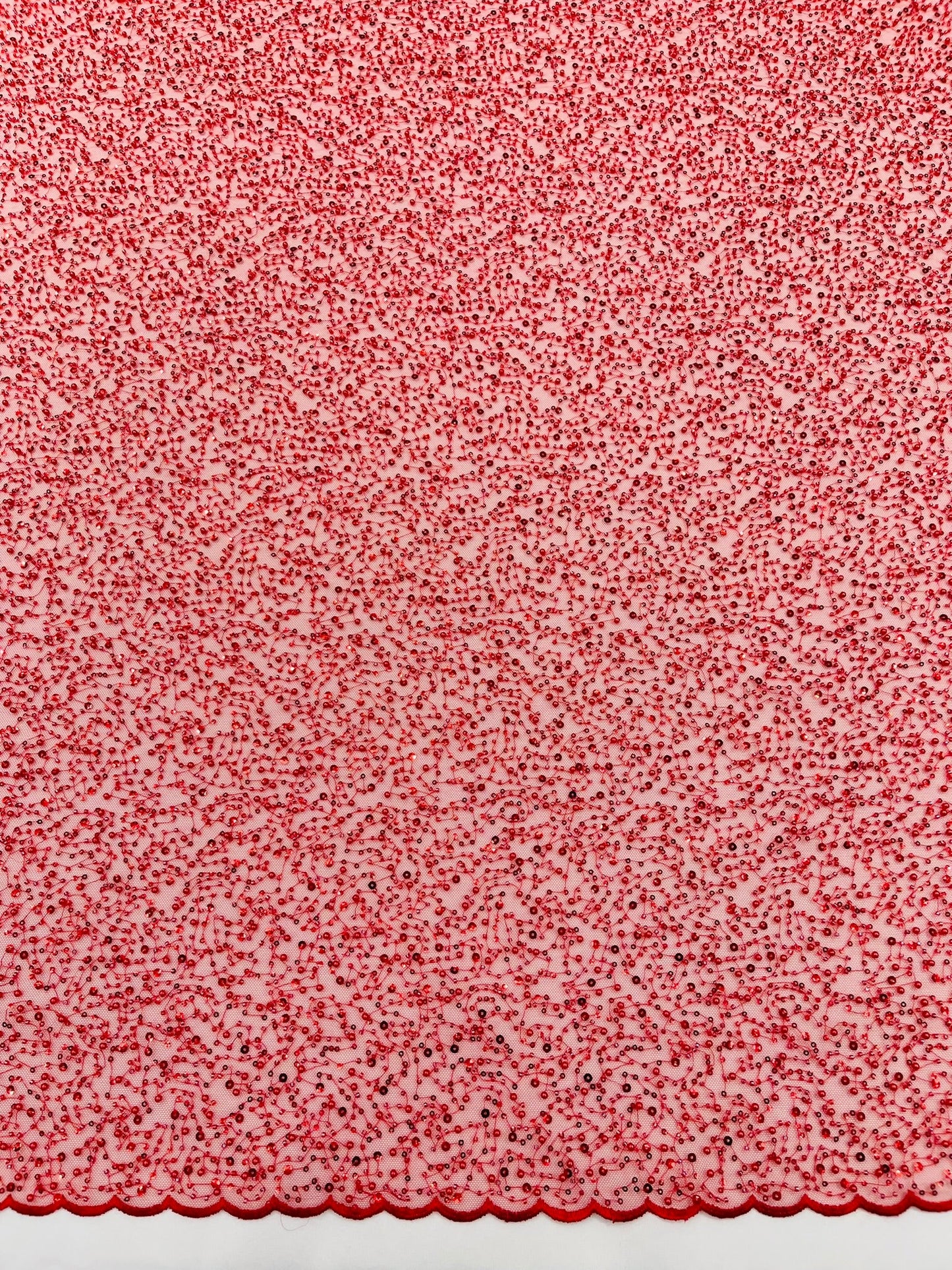 All Over Luxury Beaded Mesh with Pearls, Sequins for Wedding Dresses, Prom Gowns - New Creations Fabric & Foam Inc