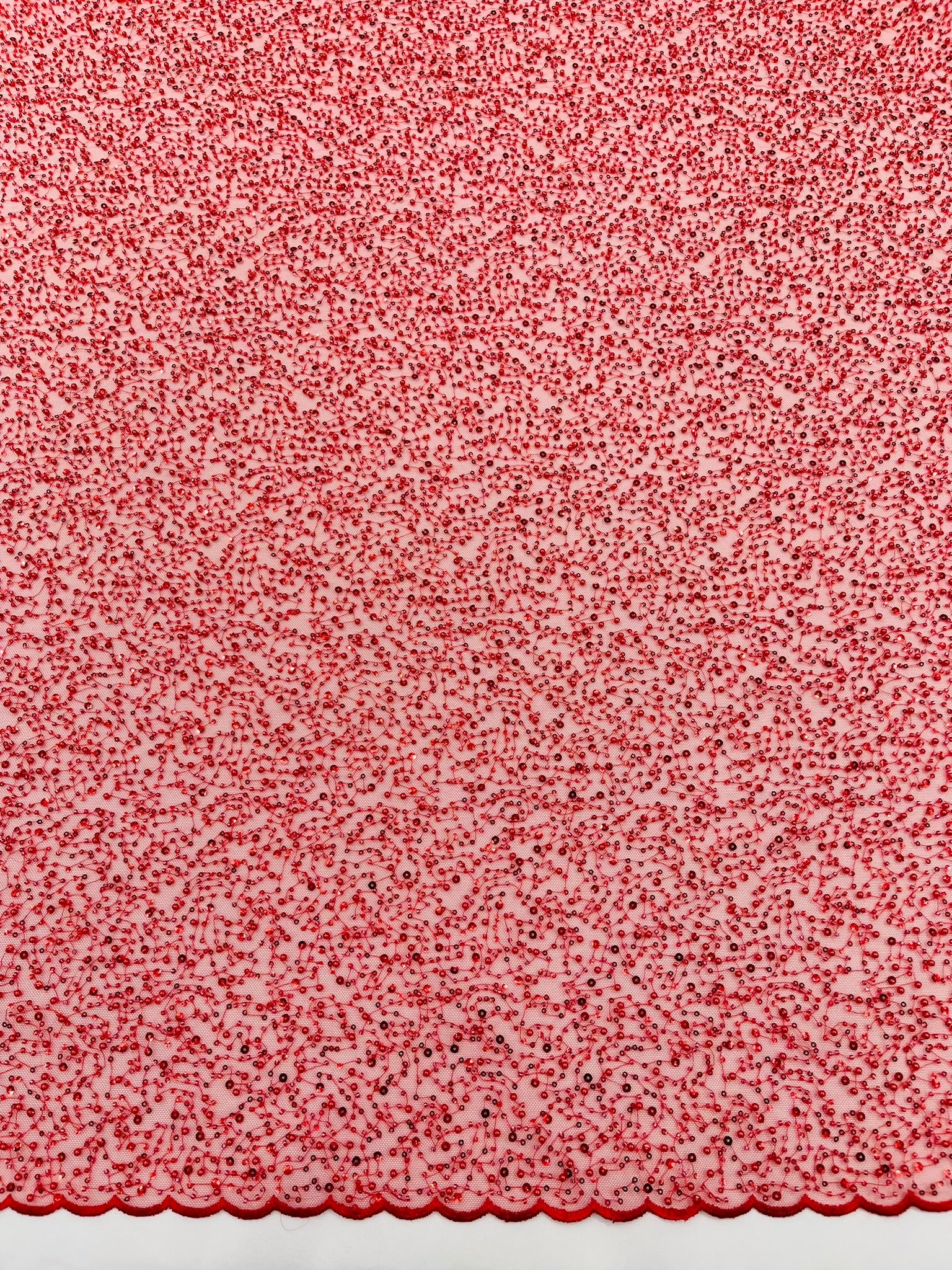 All Over Luxury Beaded Mesh with Pearls, Sequins for Wedding Dresses, Prom Gowns - New Creations Fabric & Foam Inc