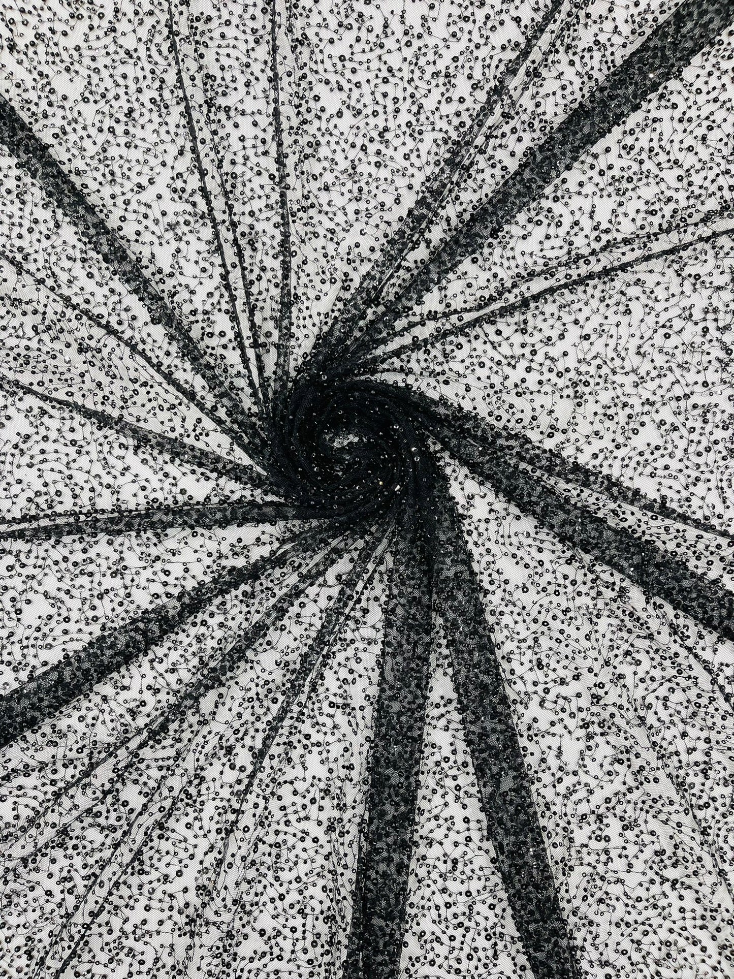 All Over Luxury Beaded Mesh with Pearls, Sequins for Wedding Dresses, Prom Gowns - New Creations Fabric & Foam Inc