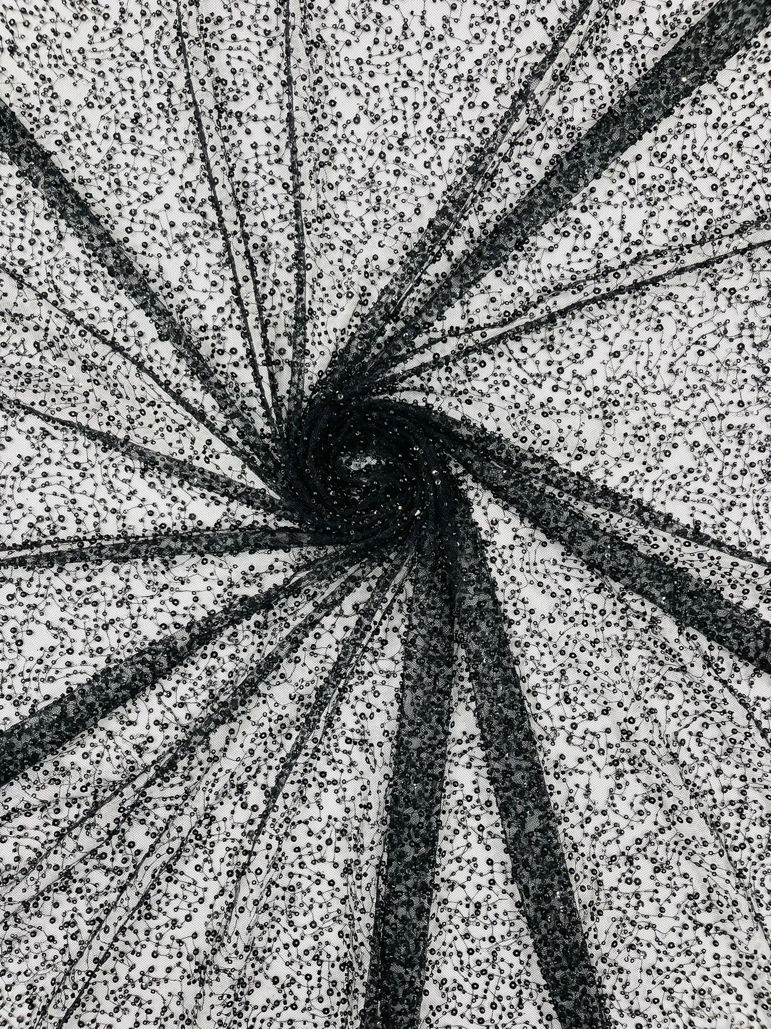 All Over Luxury Beaded Mesh with Pearls, Sequins for Wedding Dresses, Prom Gowns - New Creations Fabric & Foam Inc
