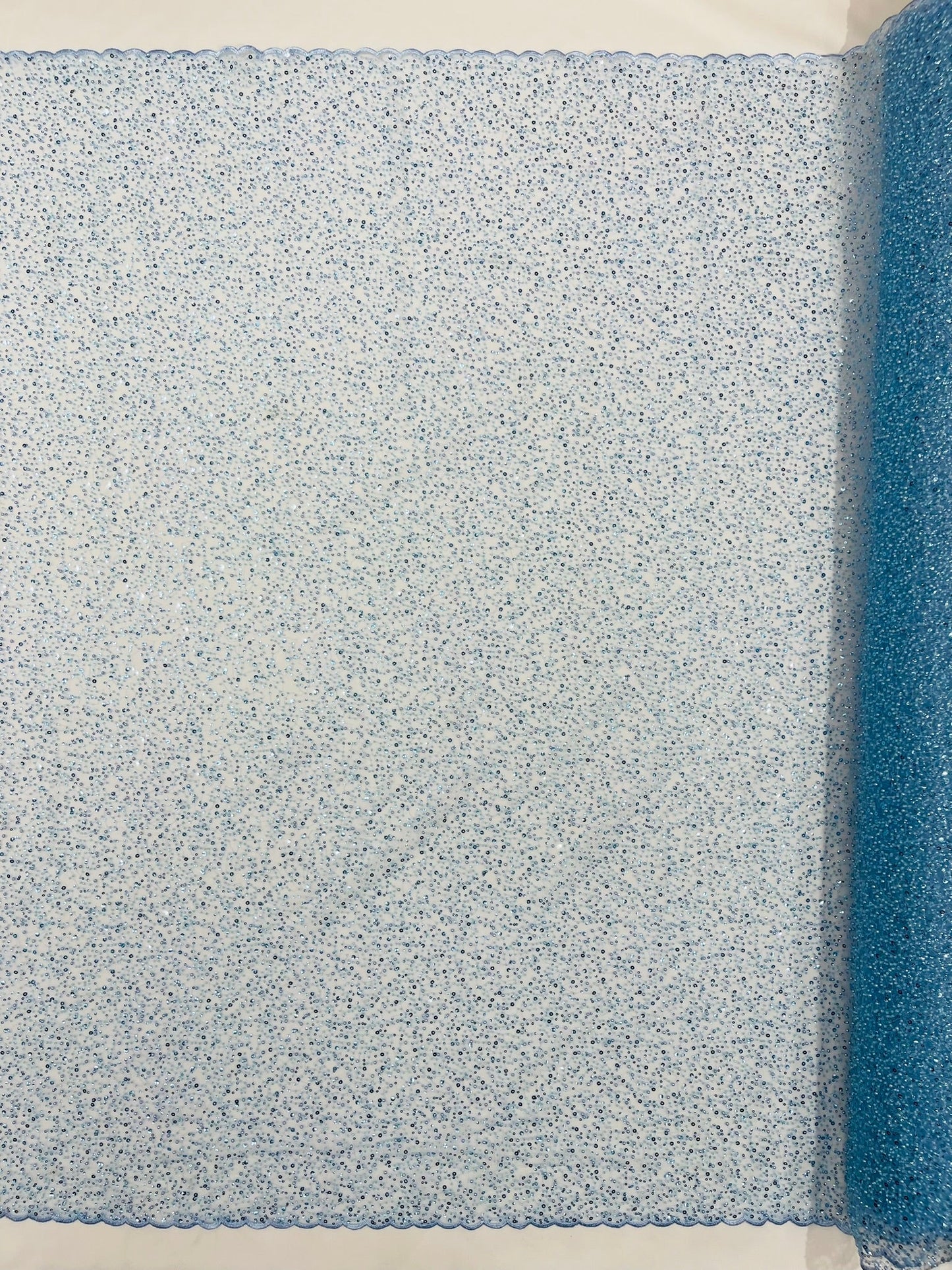 All Over Luxury Beaded Mesh with Pearls, Sequins for Wedding Dresses, Prom Gowns - New Creations Fabric & Foam Inc