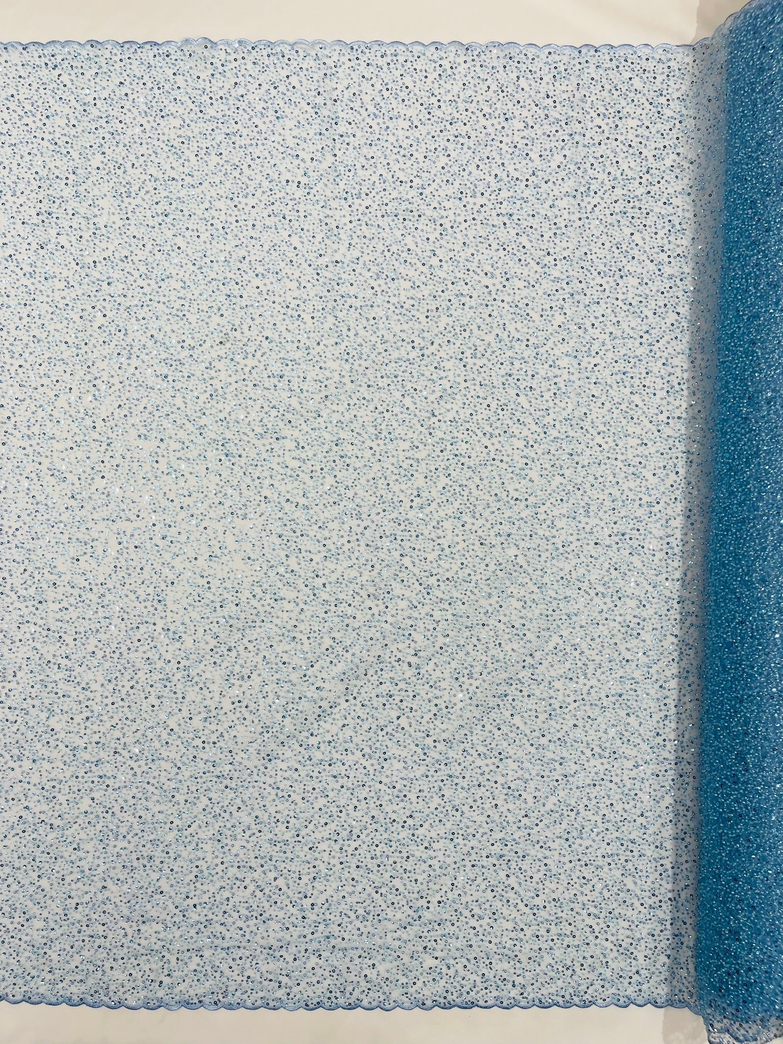All Over Luxury Beaded Mesh with Pearls, Sequins for Wedding Dresses, Prom Gowns - New Creations Fabric & Foam Inc