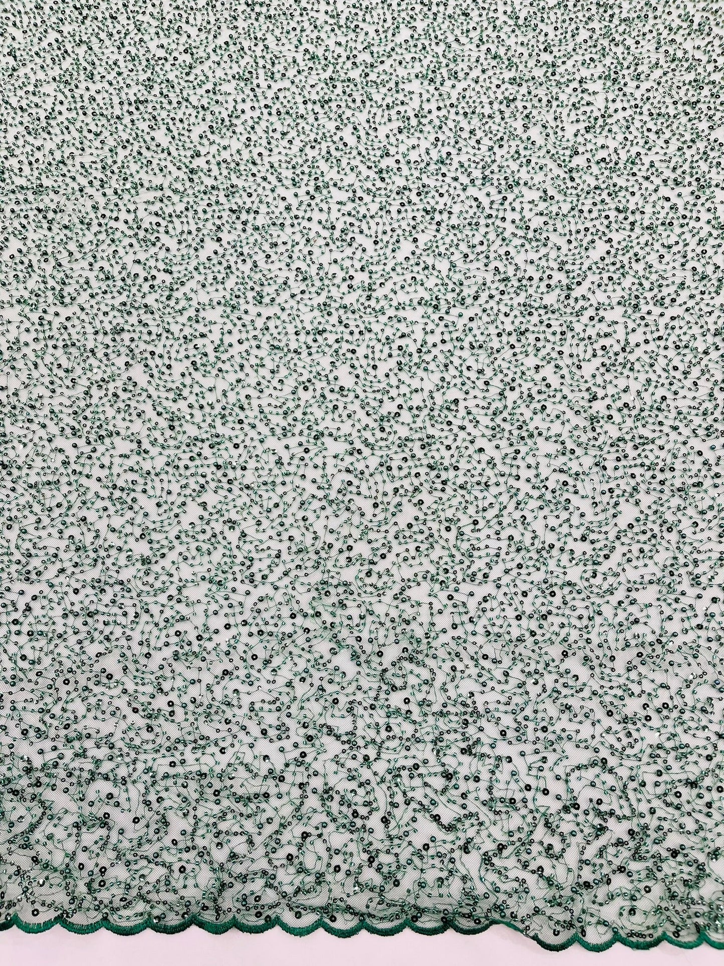 All Over Luxury Beaded Mesh with Pearls, Sequins for Wedding Dresses, Prom Gowns - New Creations Fabric & Foam Inc