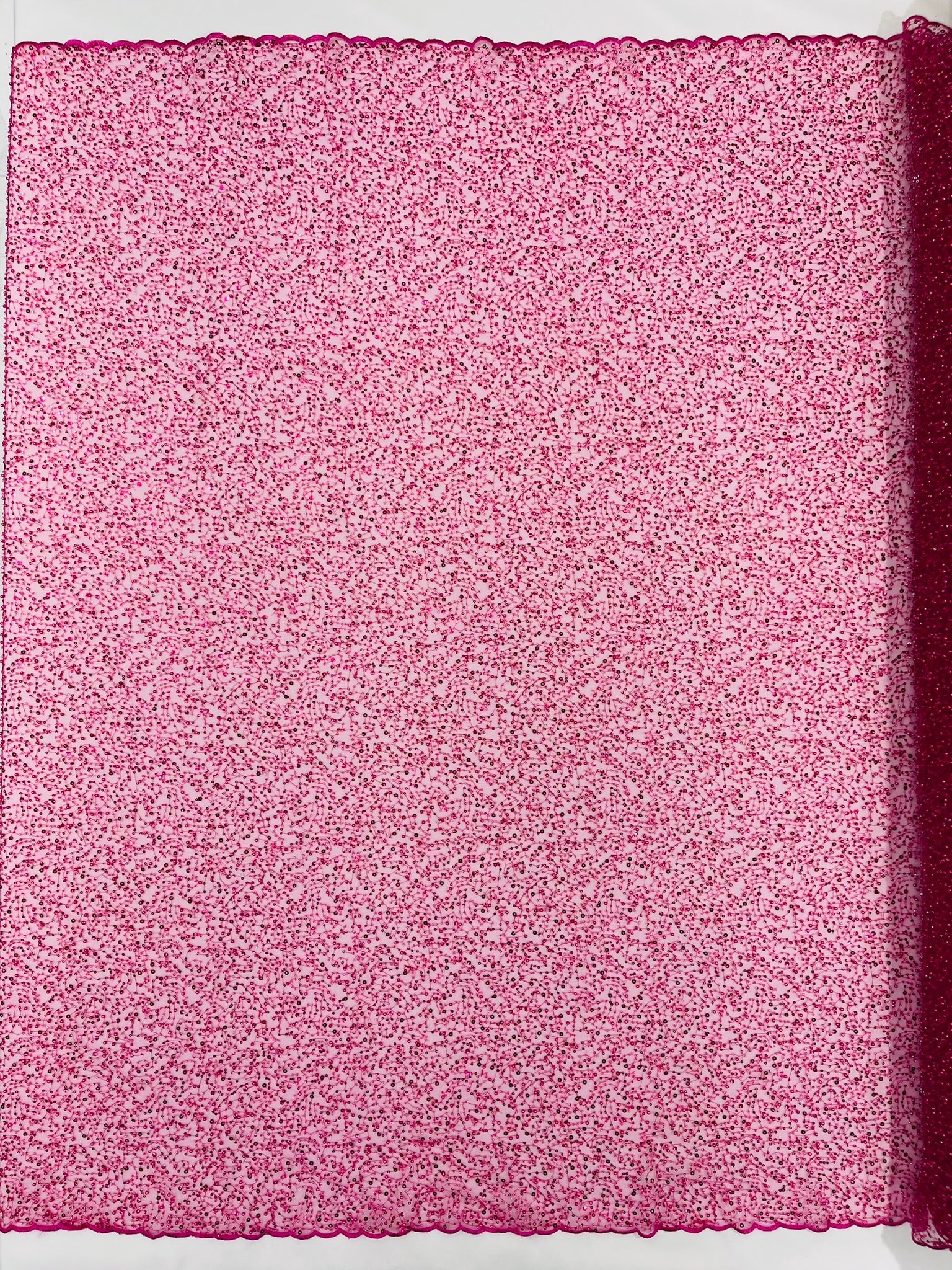 All Over Luxury Beaded Mesh with Pearls, Sequins for Wedding Dresses, Prom Gowns - New Creations Fabric & Foam Inc