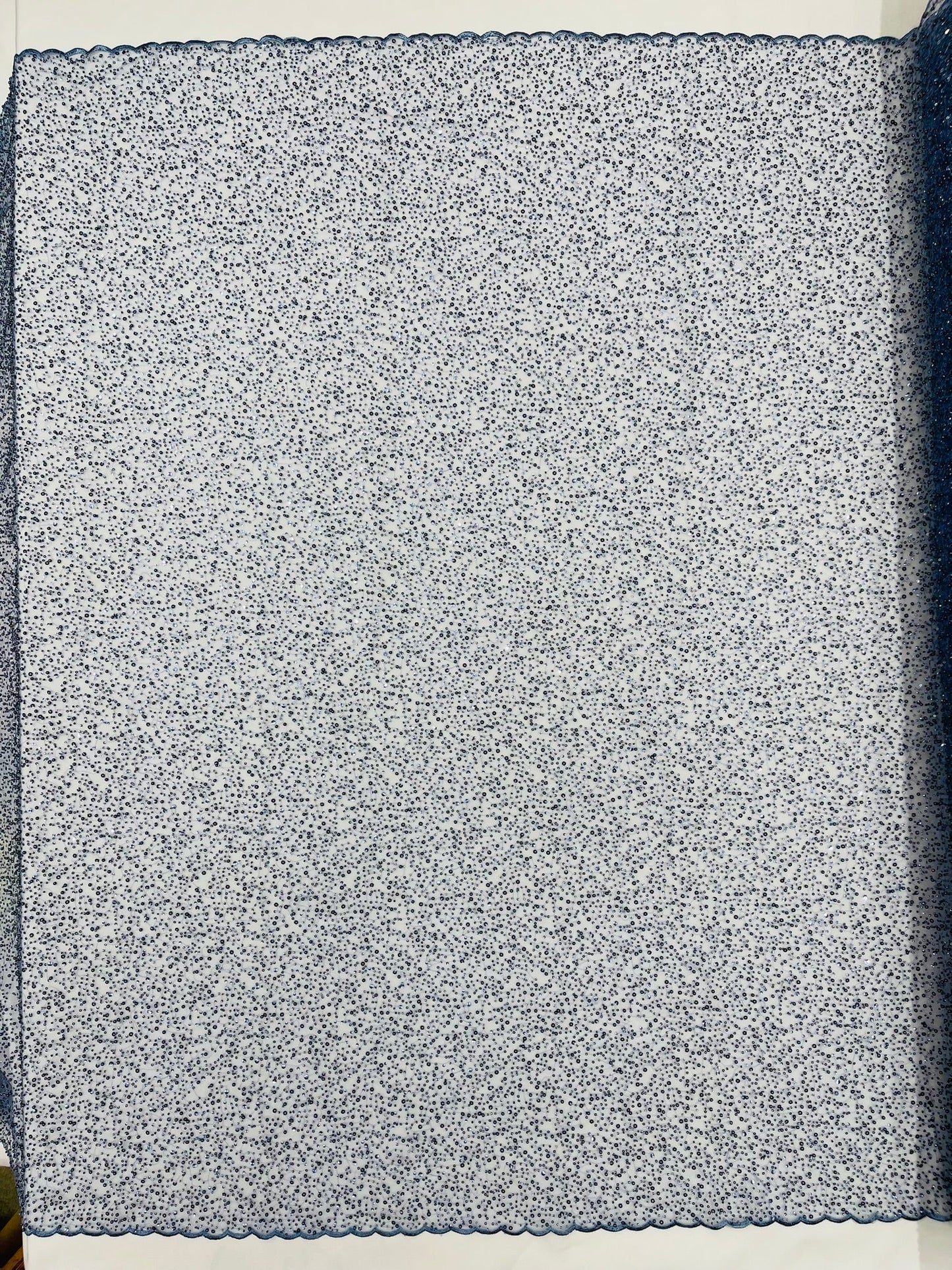 All Over Luxury Beaded Mesh with Pearls, Sequins for Wedding Dresses, Prom Gowns - New Creations Fabric & Foam Inc