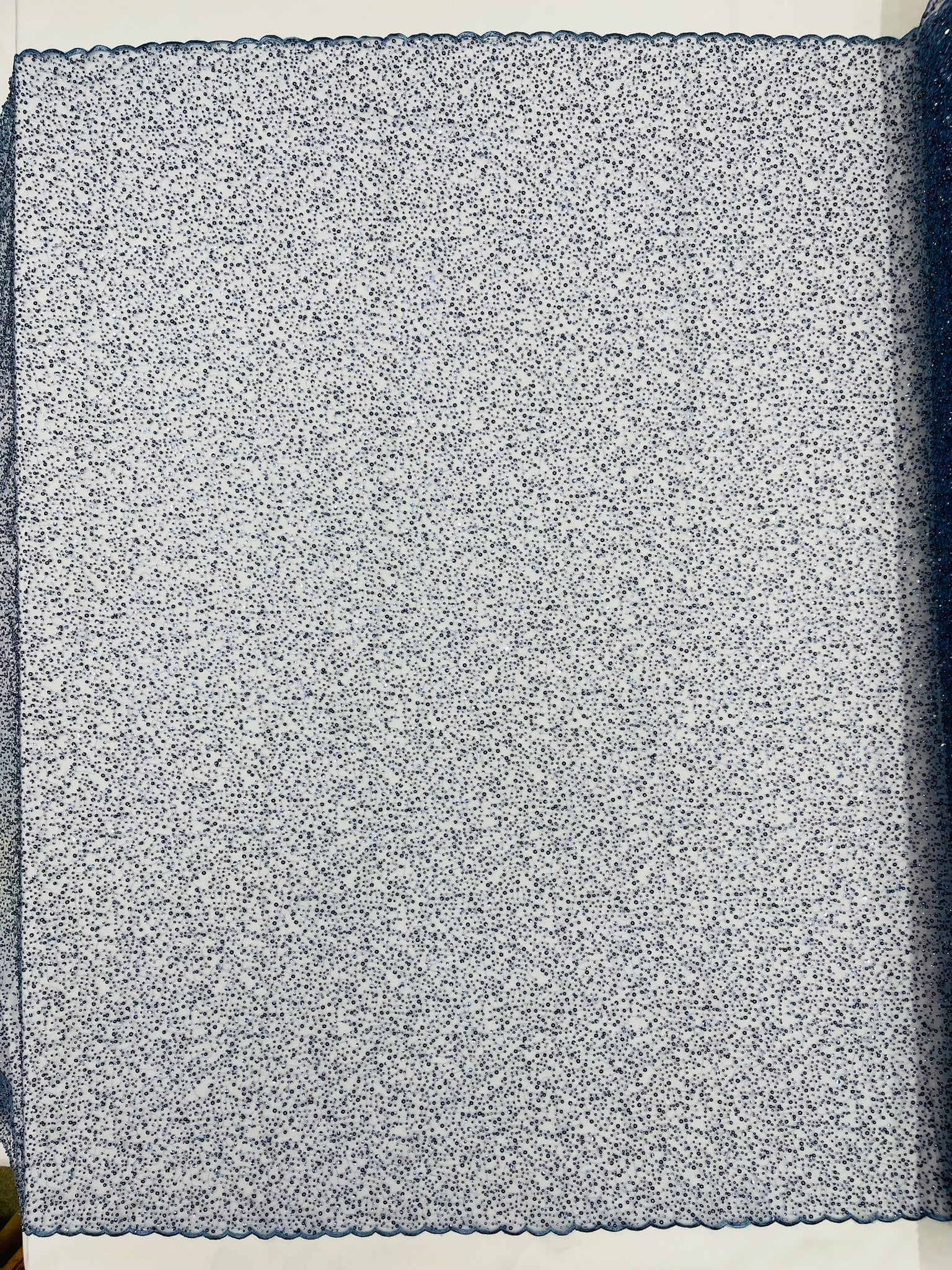 All Over Luxury Beaded Mesh with Pearls, Sequins for Wedding Dresses, Prom Gowns - New Creations Fabric & Foam Inc
