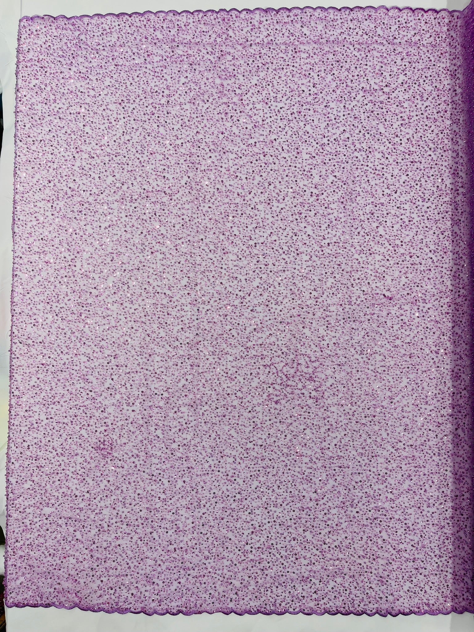 All Over Luxury Beaded Mesh with Pearls, Sequins for Wedding Dresses, Prom Gowns - New Creations Fabric & Foam Inc