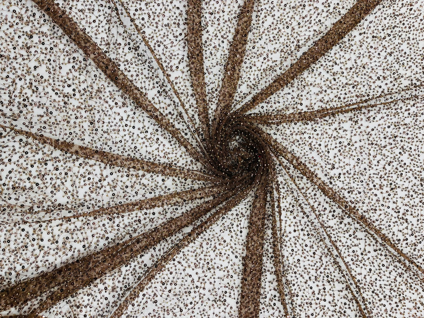 All Over Luxury Beaded Mesh with Pearls, Sequins for Wedding Dresses, Prom Gowns - New Creations Fabric & Foam Inc