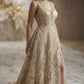Luxury Wave Beaded Lace Fabric| Prom| Wedding| By The Yard.