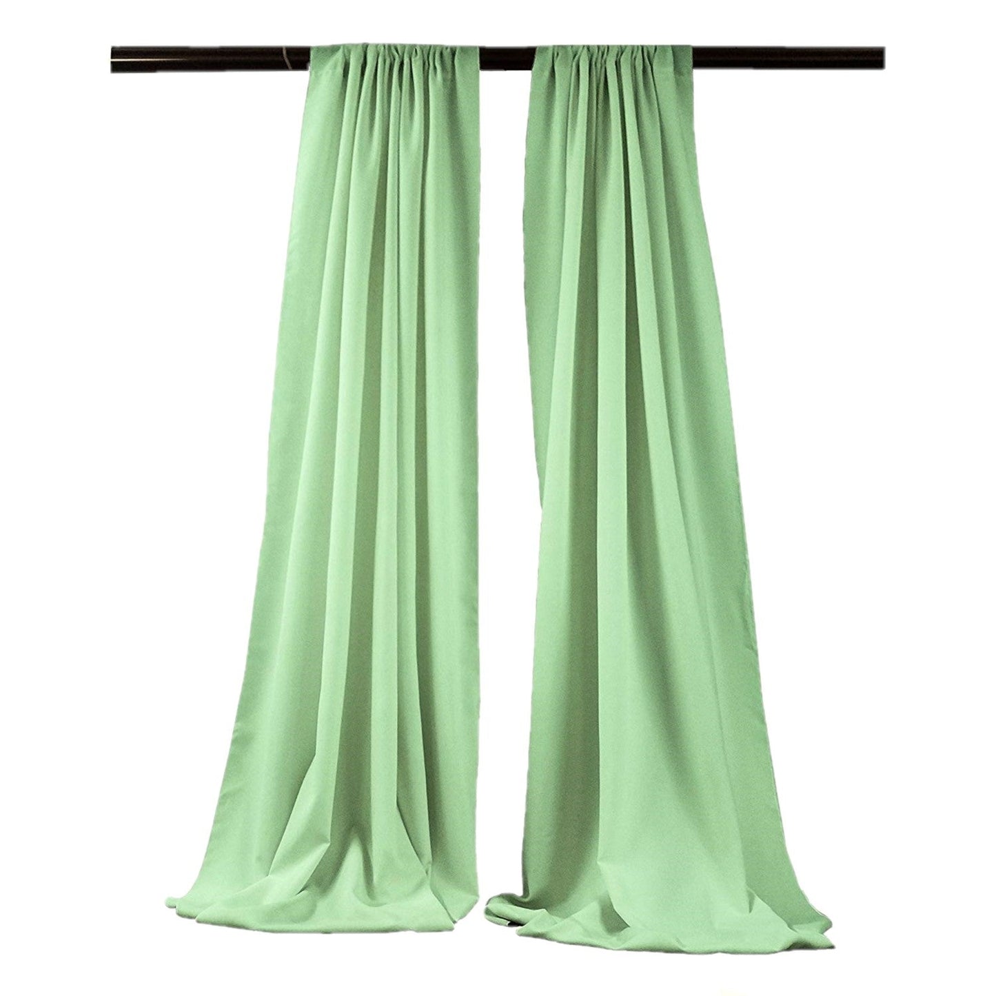 Backdrop Drape Curtain 5 Feet Wide x 10 Feet High, Polyester Poplin SEAMLESS 1 SETS. - New Creations Fabric & Foam Inc