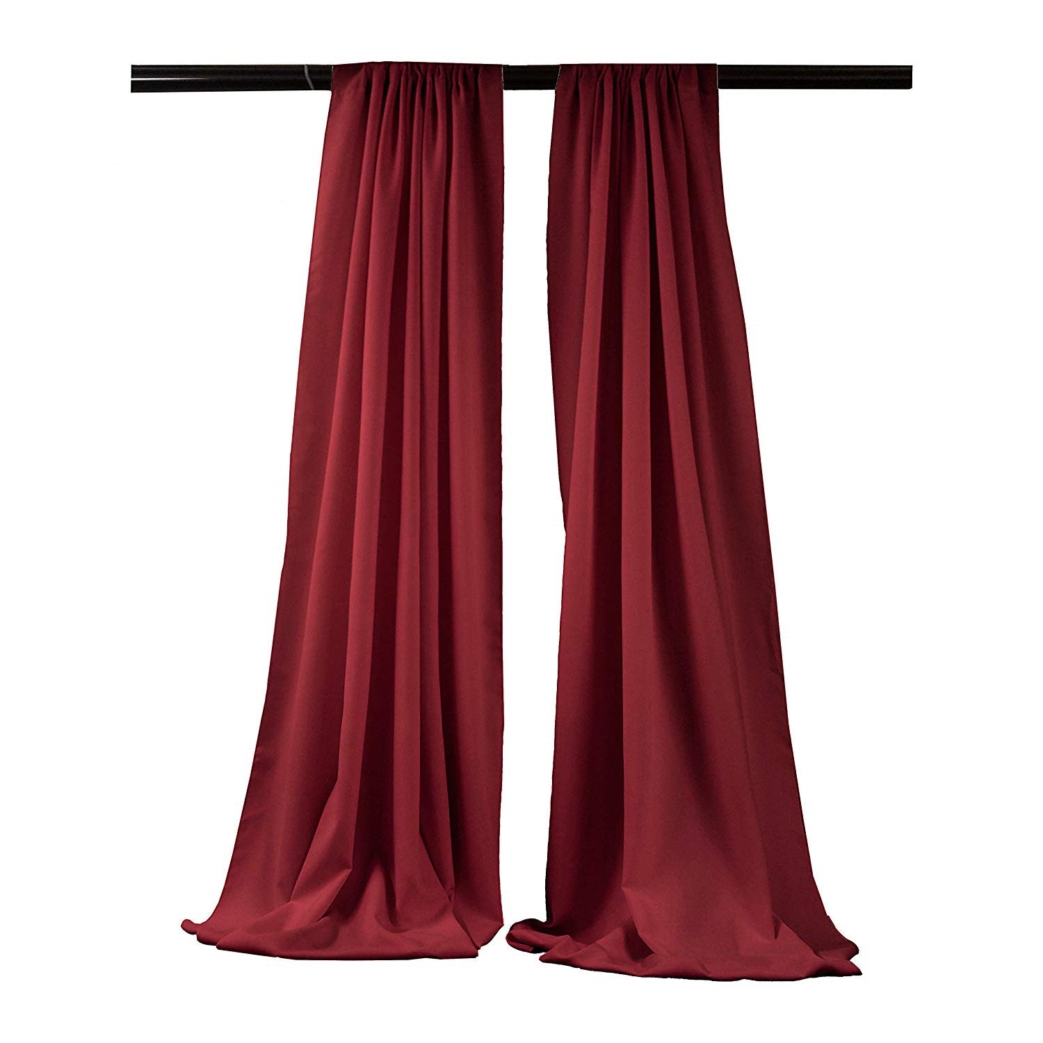 Backdrop Drape Curtain 5 Feet Wide x 15 Feet High, Polyester Poplin SEAMLESS 1 SETS. - New Creations Fabric & Foam Inc