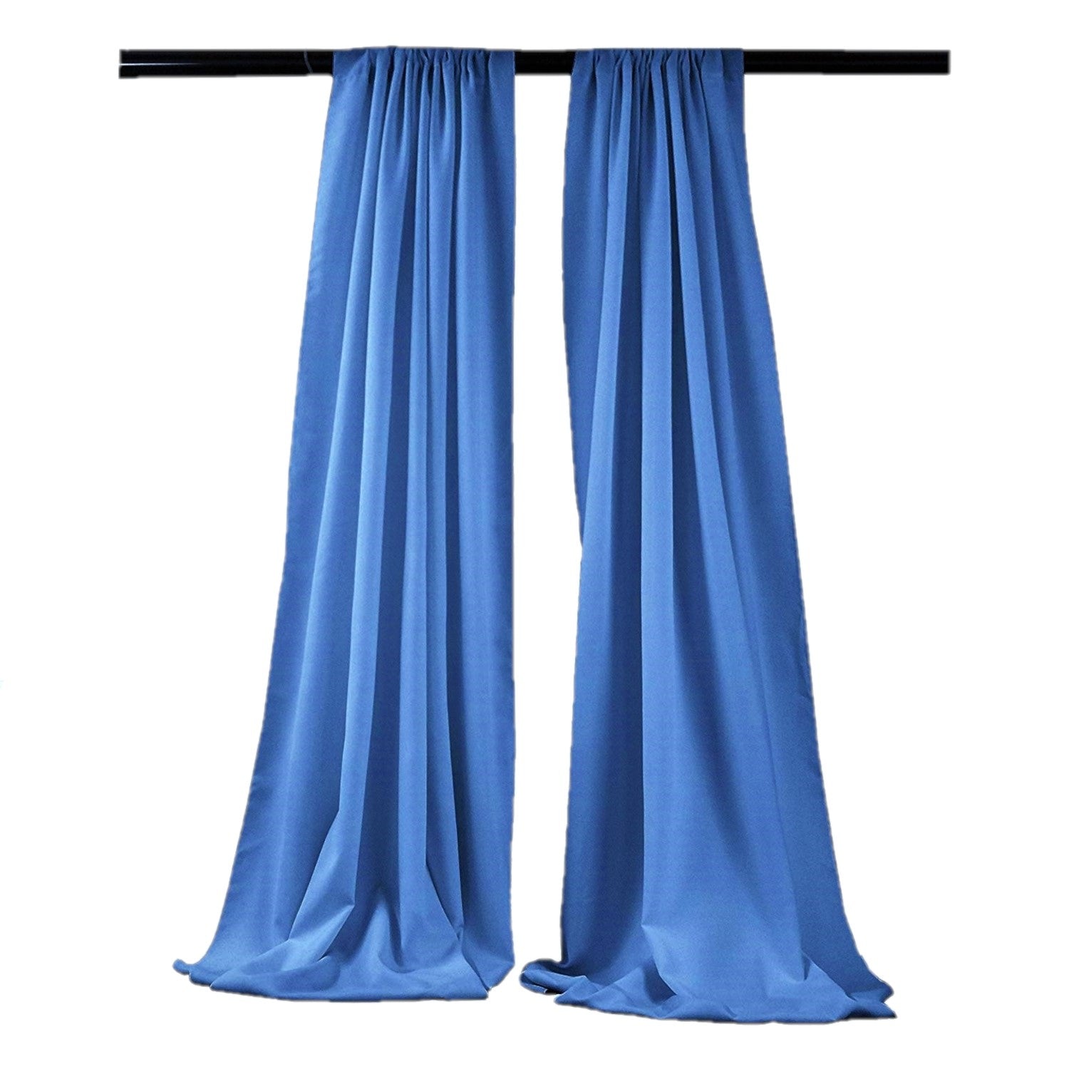 Backdrop Drape Curtain 5 Feet Wide x 15 Feet High, Polyester Poplin SEAMLESS 1 SETS. - New Creations Fabric & Foam Inc
