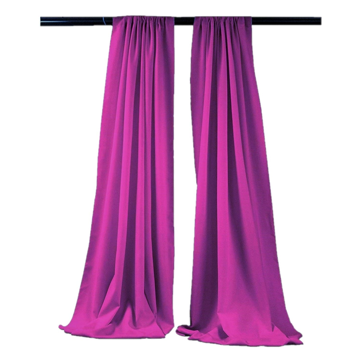 Backdrop Drape Curtain 5 Feet Wide x 20 Feet High, Polyester Poplin SEAMLESS 1 SETS. - New Creations Fabric & Foam Inc