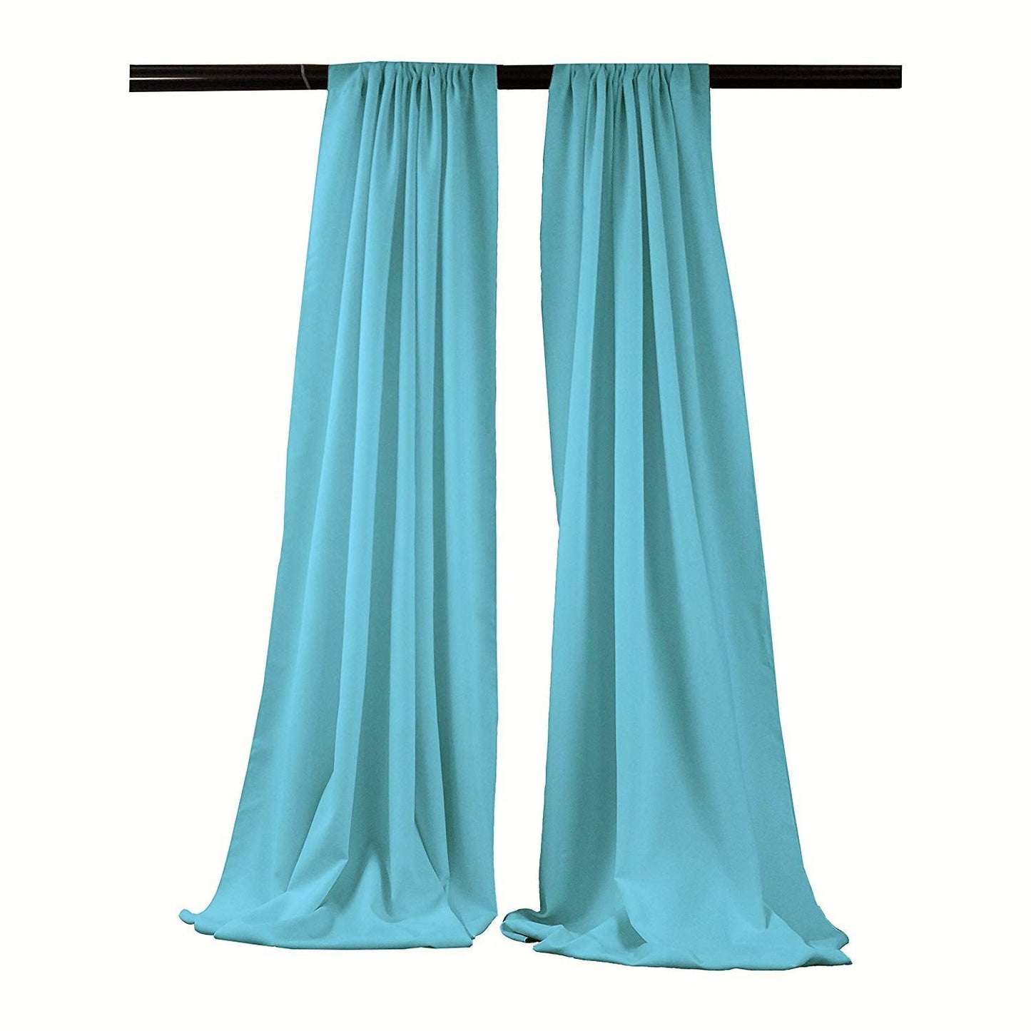 Backdrop Drape Curtain 5 Feet Wide x 6 Feet High, Polyester Poplin SEAMLESS 1 SETS. - New Creations Fabric & Foam Inc