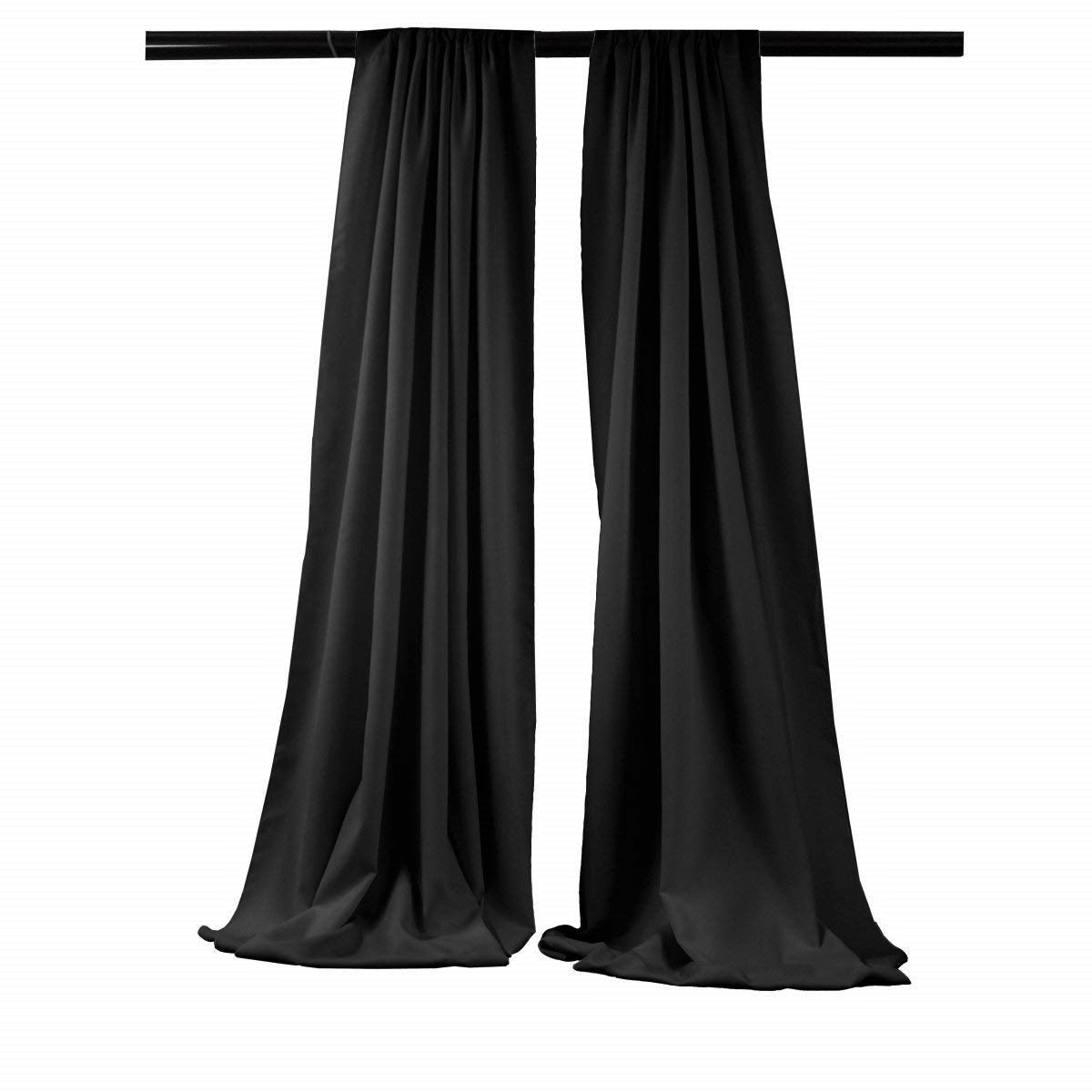 Backdrop Drape Curtain 5 Feet Wide x 6 Feet High, Polyester Poplin SEAMLESS 1 SETS. - New Creations Fabric & Foam Inc