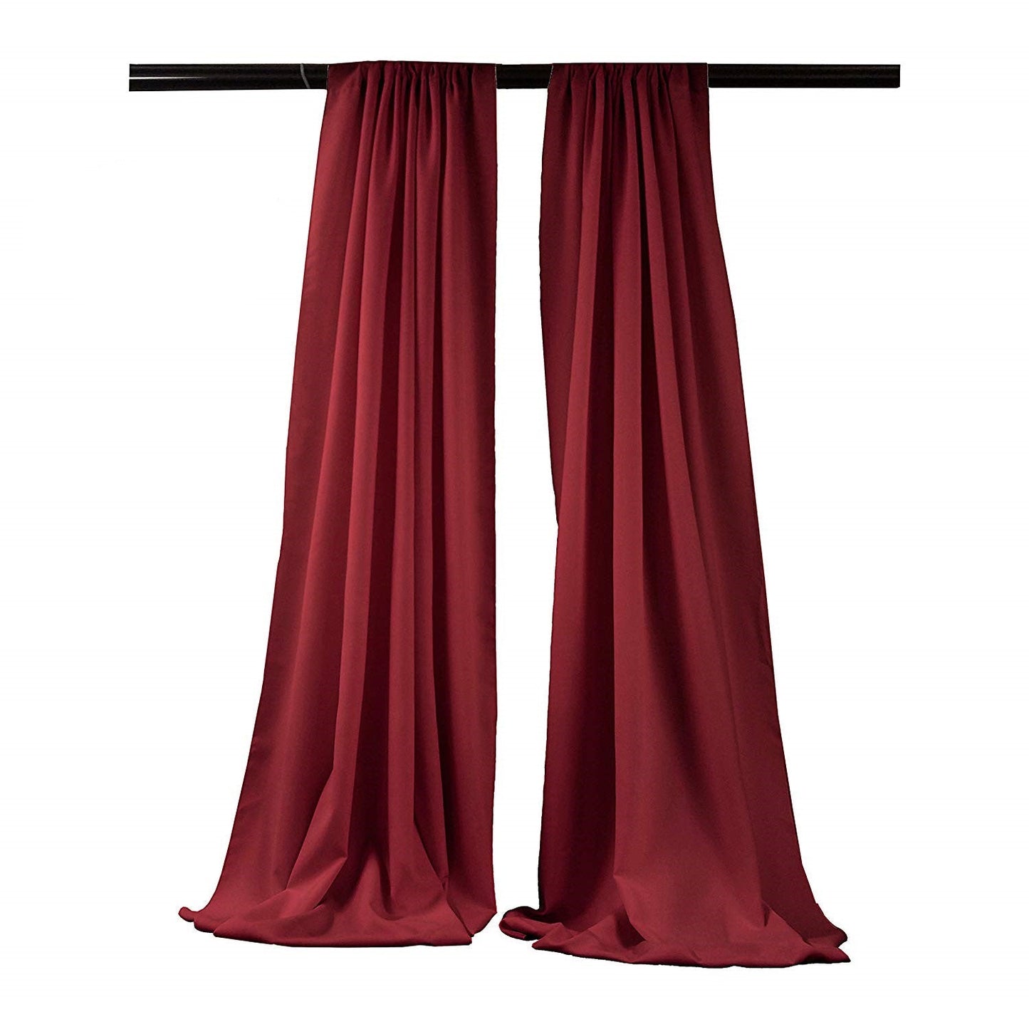 Backdrop Drape Curtain 5 Feet Wide x 8 Feet High, Polyester Poplin SEAMLESS 1 SETS. - New Creations Fabric & Foam Inc
