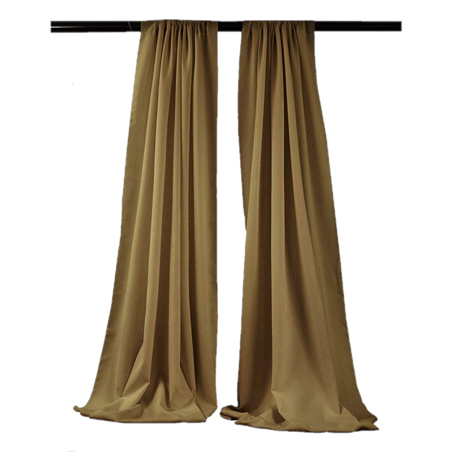 Backdrop Drape Curtain 5 Feet Wide x 9 Feet High, Polyester Poplin SEAMLESS 1 SETS. - New Creations Fabric & Foam Inc
