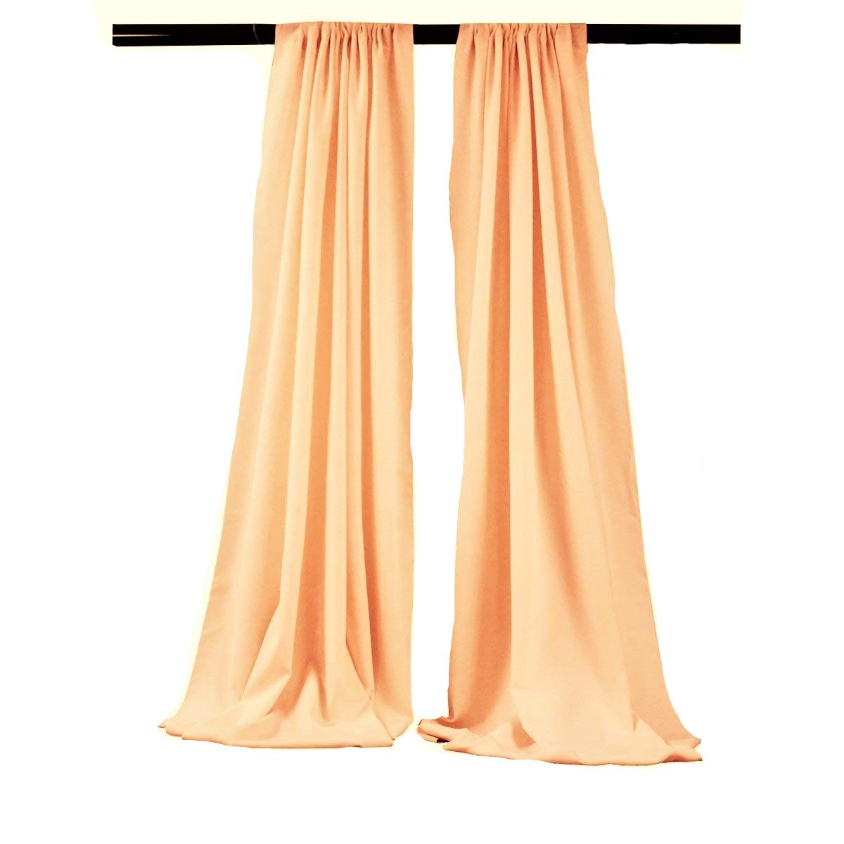 Backdrop Drape Curtain 5 Feet Wide x 9 Feet High, Polyester Poplin SEAMLESS 1 SETS. - New Creations Fabric & Foam Inc