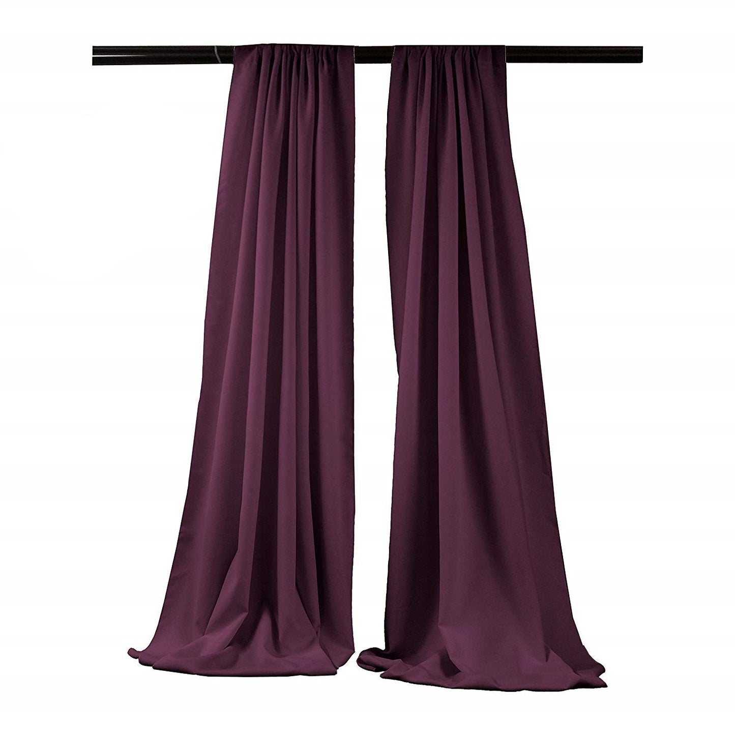 Backdrop Drape Curtain 5 Feet Wide x 9 Feet High, Polyester Poplin SEAMLESS 1 SETS. - New Creations Fabric & Foam Inc