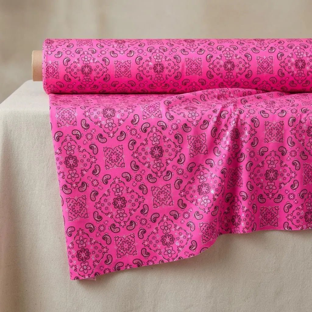 Bandanna Print Nylon Spandex 58" Wide | New Creation Fabric & Foam Inc. - New Creations Fabric & Foam Inc