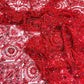 Beaded Lace Fabric, Heavy Embroidered Geometric Design on 58" Mesh - New Creations Fabric & Foam Inc